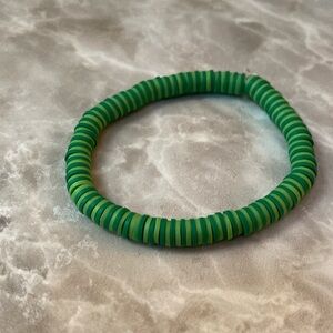 Cute green clay bead bracelet